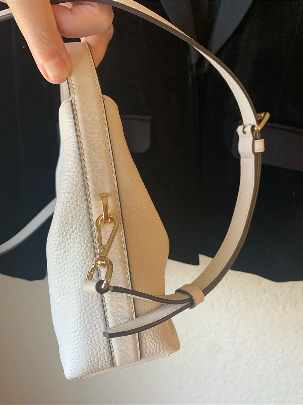 Michael Kors Ember Small Women Leather Messenger Shoulder Handbag Optic White